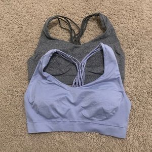 Pack of Two Strappy Back Seamless Sports Bras